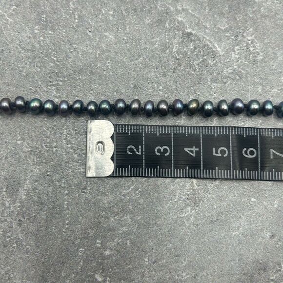 NWOT Natural Pearl Chromatic Blue Purple 18 inches Pearl Necklace Women’s Jewelr - Picture 9 of 9